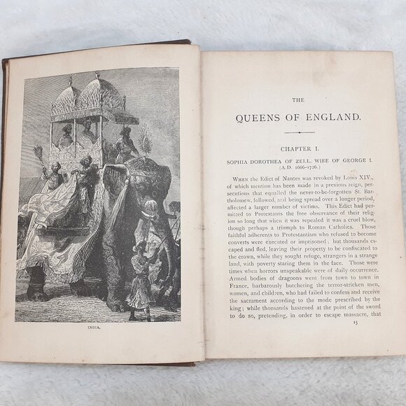 Antique Book Young Folks History Queens of England by Rosalie Kaufman 1884 HC - Picture 15 of 16
